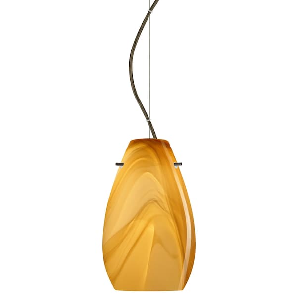 Besa Lighting Pera 9 Cord Pendant, Honey, Bronze Finish, 1x100W Incandescent 1KX-4126HN-BR - main